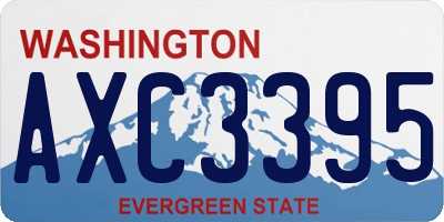 WA license plate AXC3395