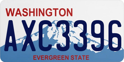 WA license plate AXC3396