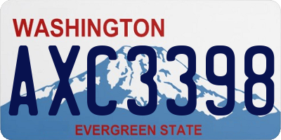 WA license plate AXC3398