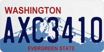 WA license plate AXC3410