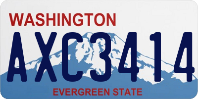 WA license plate AXC3414