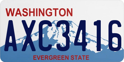 WA license plate AXC3416
