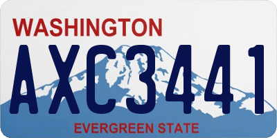 WA license plate AXC3441