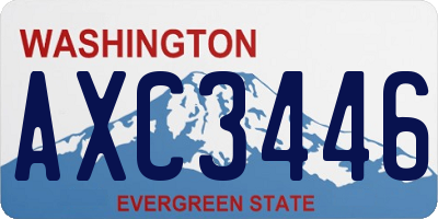 WA license plate AXC3446