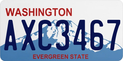 WA license plate AXC3467