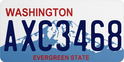 WA license plate AXC3468