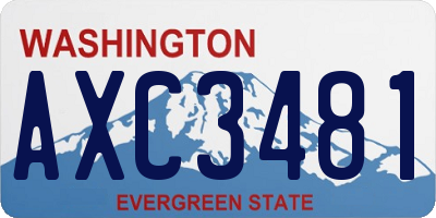 WA license plate AXC3481