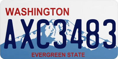 WA license plate AXC3483