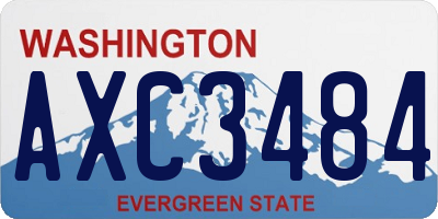 WA license plate AXC3484