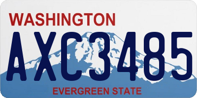 WA license plate AXC3485