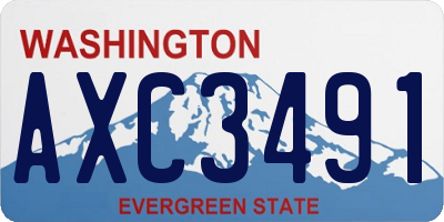WA license plate AXC3491