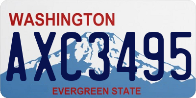 WA license plate AXC3495