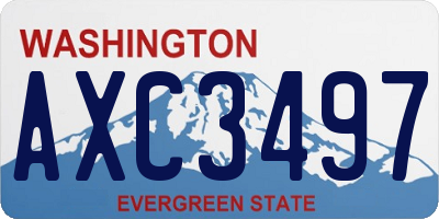 WA license plate AXC3497