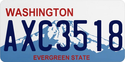 WA license plate AXC3518