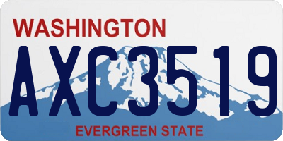 WA license plate AXC3519