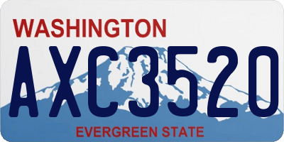 WA license plate AXC3520