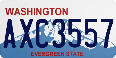 WA license plate AXC3557
