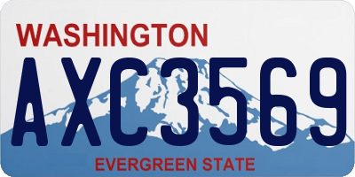 WA license plate AXC3569
