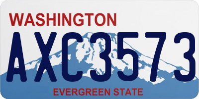 WA license plate AXC3573