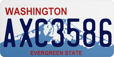 WA license plate AXC3586