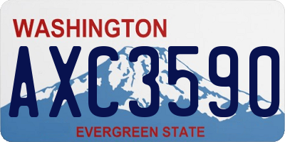 WA license plate AXC3590