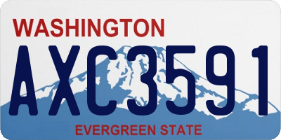 WA license plate AXC3591