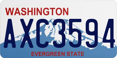 WA license plate AXC3594