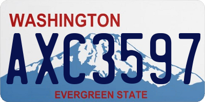 WA license plate AXC3597