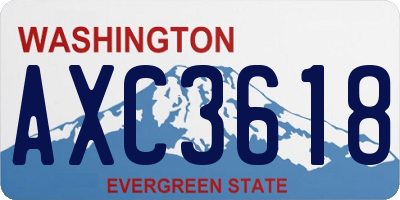 WA license plate AXC3618