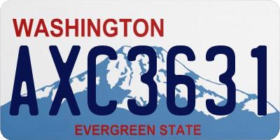 WA license plate AXC3631