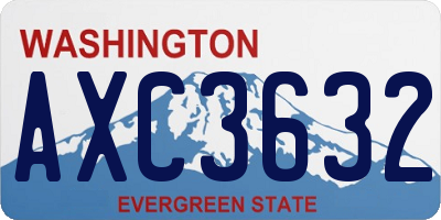 WA license plate AXC3632