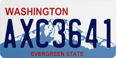 WA license plate AXC3641