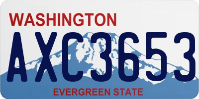 WA license plate AXC3653