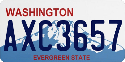 WA license plate AXC3657