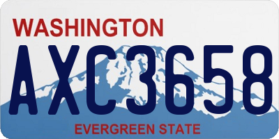 WA license plate AXC3658