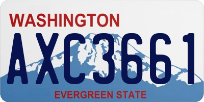WA license plate AXC3661