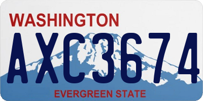 WA license plate AXC3674