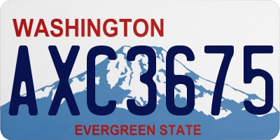 WA license plate AXC3675