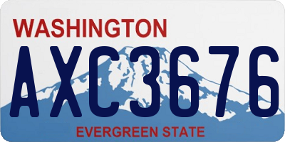 WA license plate AXC3676