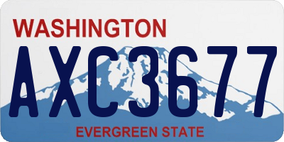 WA license plate AXC3677