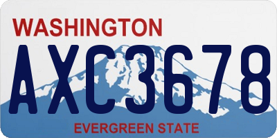 WA license plate AXC3678