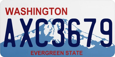 WA license plate AXC3679