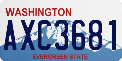 WA license plate AXC3681
