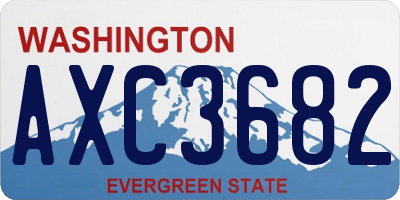 WA license plate AXC3682