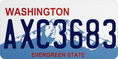 WA license plate AXC3683