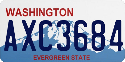 WA license plate AXC3684