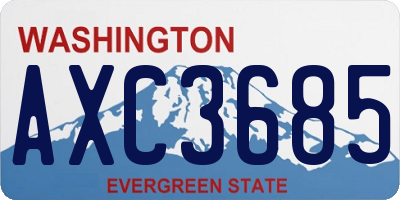 WA license plate AXC3685