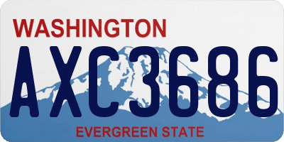 WA license plate AXC3686