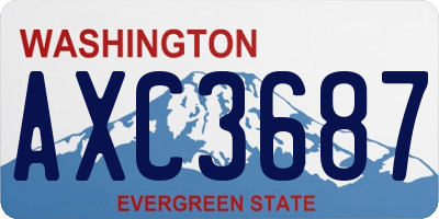 WA license plate AXC3687