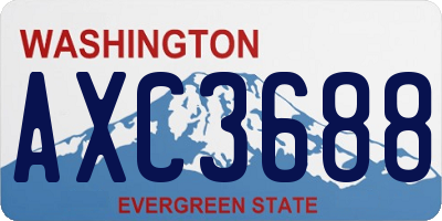 WA license plate AXC3688